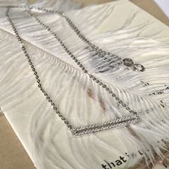  Dây Chuyền Bạc Cao Cấp - Cartier Thanh Ngang Pha Lê (AB) 