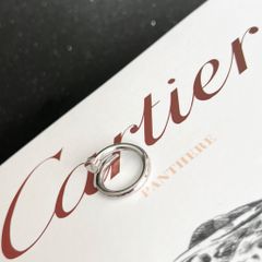  Nhẫn Titan Cao Cấp - Cây Đinh Cartier Màu Trắng Pha Lê (AB) 