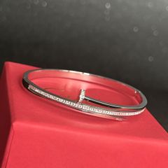  Vòng Tay TiTan Cao Cấp - Cây Đinh Cartier Pha Lê Trắng (AE) 