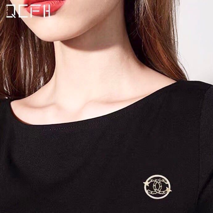  Cài Áo Nam, Nữ - Chanel Màu Vàng Pha Lê Trắng (AU) 