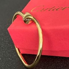  Bộ Trang Sức Cây Đinh Cartier Titan Cao Cấp - Vòng Tay & Nhẫn Màu Vàng Pha Lê (AB) 