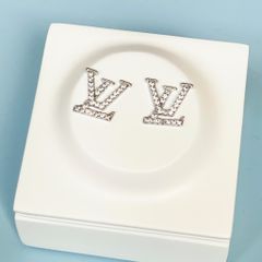  Bông Tai LV Màu Trắng Pha Lê (AE) 