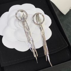  Bông Tai Vòng Tròn Tua Rua Pha Lê Trắng Tinh Tế (AK) 