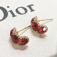  Bông Tai Ôm Vành Tai Pha Lê Đỏ & Trắng Quý Phái (AQ) 