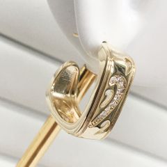  Bông Tai Nike Bản To Màu Vàng Pha Lê Trắng Cá Tính 