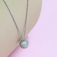  Dây Chuyền Bạc Cao Cấp - Quả Cầu Pha Lê (AB) 