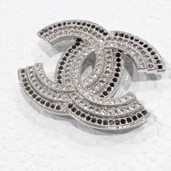  Cài Áo & Mặt Dây Chuyền - Chanel Pha Lê Đen & Trắng (CB) 