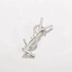  Cài Áo Nam, Nữ - YSL Trắng Pha Lê (AP) 