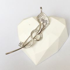  Cài Áo Nam, Nữ - Hoa Tulip Pha Lê Trắng (AU) 