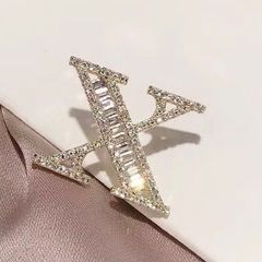  Cúc Cài Áo Nam, Nữ - Chữ X Màu Vàng Pha Lê Trắng 