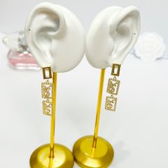  Bông Tai YSL Bản To Cá Tính Pha Lê (AG) 
