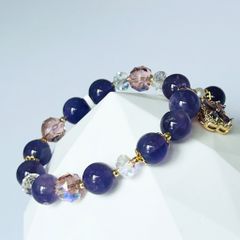  Vòng Đá Phong Thuỷ Cao Cấp - Cỏ 4 Lá May Mắn Thạch Anh Tím, Thạch Anh Trắng & Ngọc Trai Tự Nhiên 