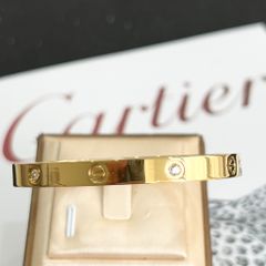  Vòng Tay Nam, Nữ TiTan Cao Cấp - Cartier Màu Vàng Pha Lê Trắng (AI) 