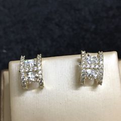  Bông Tai Hermes Màu Trắng Pha Lê (AE) 