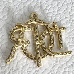  Cài Áo Nam, Nữ - Dior Màu Vàng Pha Lê Trắng (AV) 