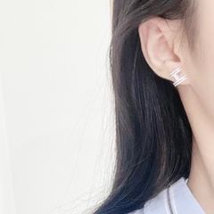  Bông Tai Hermes Màu Vàng Pha Lê Trắng (AC) 