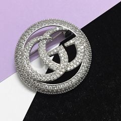  Cài Áo Nam, Nữ - Gucci Màu Trắng Pha Lê (AG) 