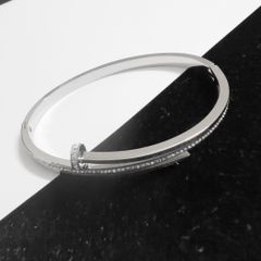  Vòng Tay TiTan Cao Cấp - Cây Đinh Cartier Pha Lê Trắng (AE) 