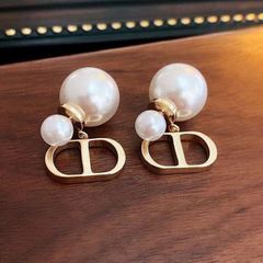  Bông Tai Dior Màu Vàng Ngọc Trai (AZ) - Có 3 Kiểu Đeo 