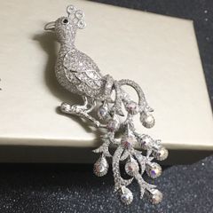  Cài Áo Con Phượng Hoàng Pha Lê Trắng Sang Trọng (AB) 