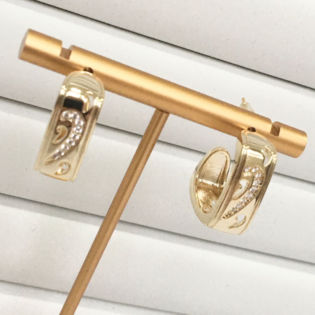  Bông Tai Nike Bản To Màu Vàng Pha Lê Trắng Cá Tính 