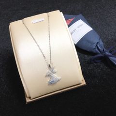  Dây Chuyền Bạc Cao Cấp - Con Thỏ Pha Lê Màu 