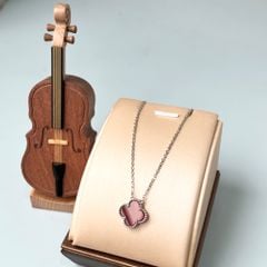  Bộ Trang Sức Cỏ 4 Lá May Mắn - Dây Chuyền, Vòng Tay & Bông Tai Màu Đỏ Pha Lê Trắng (AJ) 