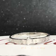  Vòng Tay TiTan Cao Cấp - Cây Đinh Cartier & Tua Vít Màu Trắng Pha Lê (AG) 