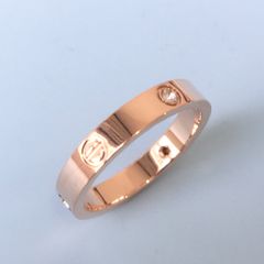  Nhẫn Nam, Nữ Titan Cao Cấp - Cartier Màu Vàng Hồng Pha Lê (AD) 