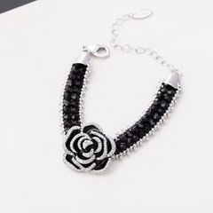  Vòng Tay Hoa Hồng Pha Lê Đen Cao Cấp 