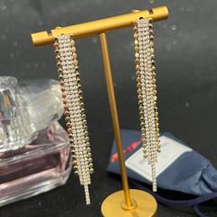  Bông Tai Tua Rua Màu Vàng Pha Lê Trắng Tinh Tế (AT) 