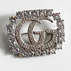  Cài Áo Nam, Nữ - Gucci Pha Lê Trắng (AJ) 