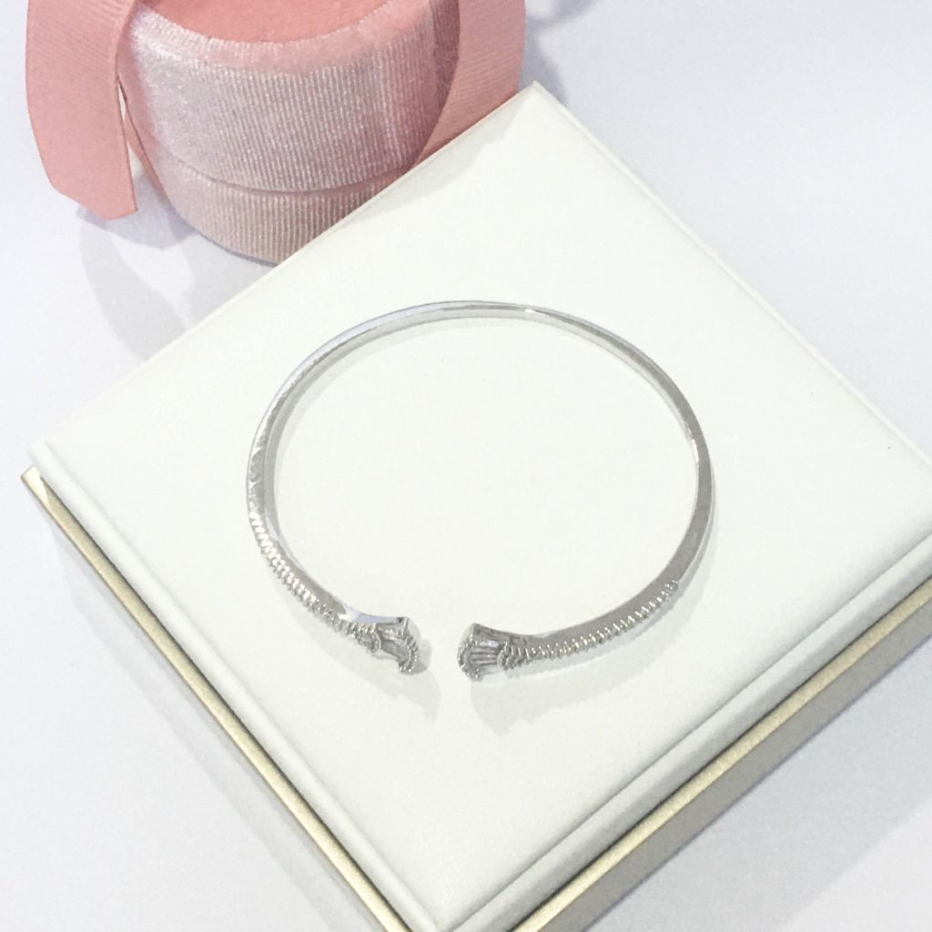  Vòng Tay Cánh Quạt Pha Lê Trắng Tinh Tế (AA) 