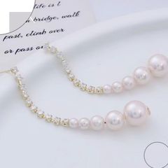  Bông Tai Tua Rua Màu Vàng Ngọc Trai & Pha Lê Tinh Tế (AM) 