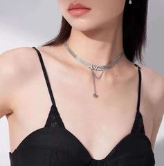  Dây Chuyền Ngắn - Choker Angle Pha Lê Trắng (AN) 