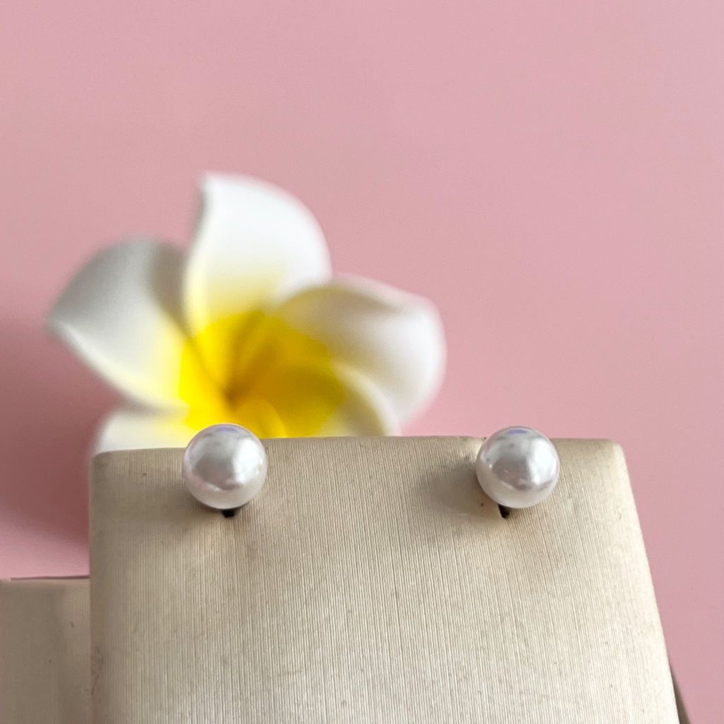  Bông Tai M:iu M:iu Ngọc Trai & Pha Lê Trắng ( Có 3 Kiểu Đeo ) 