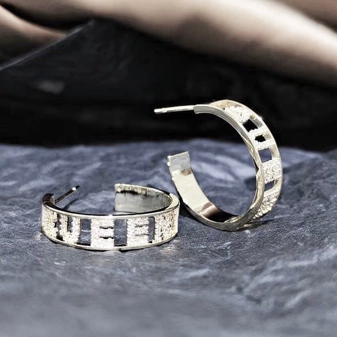  Bông Tai Khoen Tròn Màu Trắng 2cm Pha Lê (BD) 