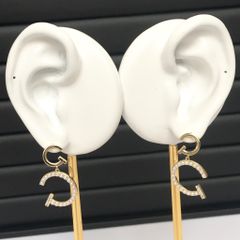  Bông Tai Cartier Bản To Màu Vàng Ngọc Trai & Pha Lê Trắng (AD) 