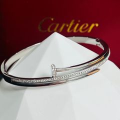  Vòng Tay TiTan Cao Cấp - Cây Đinh Cartier Pha Lê Trắng (AE) 