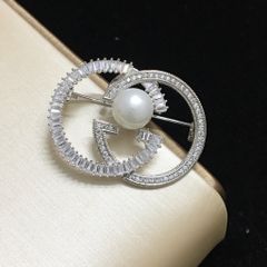  Cài Áo Nam, Nữ - Gucci Màu Trắng Ngọc Trai & Pha Lê (AH) 