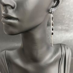  Bông Tai Tua Rua Pha Lê Đen ( Có 3 Kiểu Đeo ) 