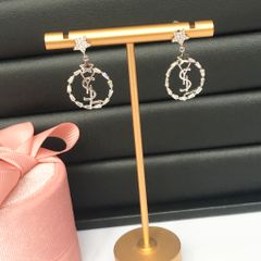  Bông Tai YSL Ngôi Sao Pha Lê Trắng (AH) 