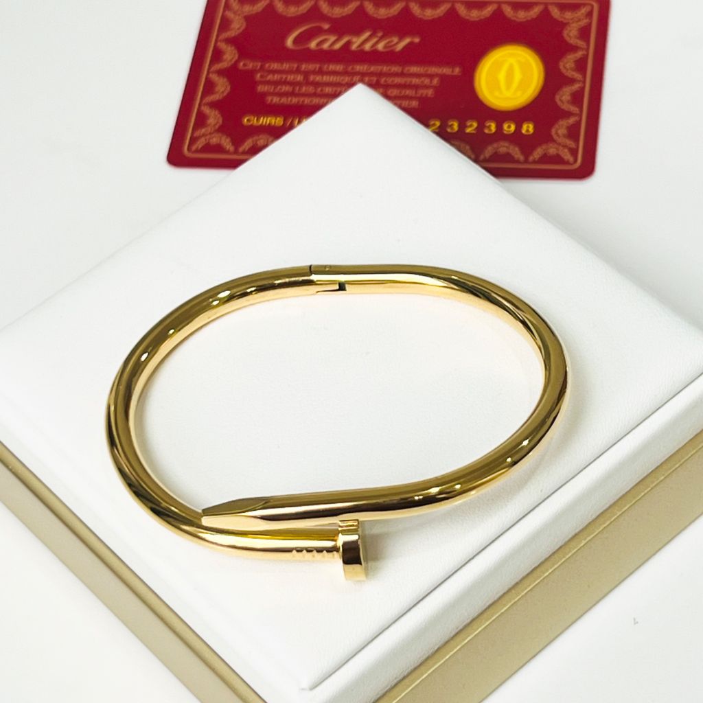  Vòng Tay Cặp Đôi Tình Yêu - Cartier Cây Đinh Màu Vàng Titan Cao Cấp (AL) 