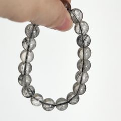  Vòng Tay Phong Thuỷ Nam Cao Cấp - Đá Thạch Anh Tóc Đen 10mm Tự Nhiên 