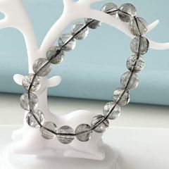  Vòng Tay Phong Thuỷ Nam Cao Cấp - Đá Thạch Anh Tóc Đen 10mm Tự Nhiên 