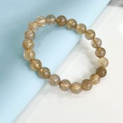  Vòng Đá Phong Thuỷ Cao Cấp - Đá Thạch Anh Tóc Vàng Tự Nhiên 9 Ly (AA) 