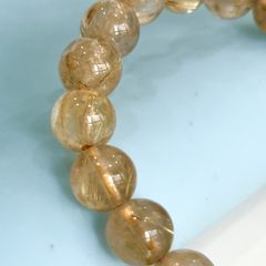  Vòng Đá Phong Thuỷ Cao Cấp - Đá Thạch Anh Tóc Vàng Tự Nhiên 9 Ly (AA) 