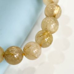  Vòng Đá Phong Thuỷ Cao Cấp - Đá Thạch Anh Tóc Vàng Tự Nhiên 10,5 Ly (AB) 