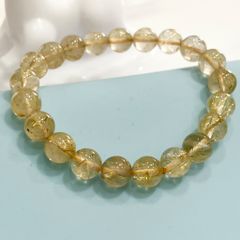  Vòng Đá Phong Thuỷ Cao Cấp - Đá Thạch Anh Tóc Vàng Tự Nhiên 9 Ly (AA) 