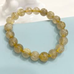  Vòng Đá Phong Thuỷ Cao Cấp - Đá Thạch Anh Tóc Vàng Tự Nhiên 9 Ly (AA) 